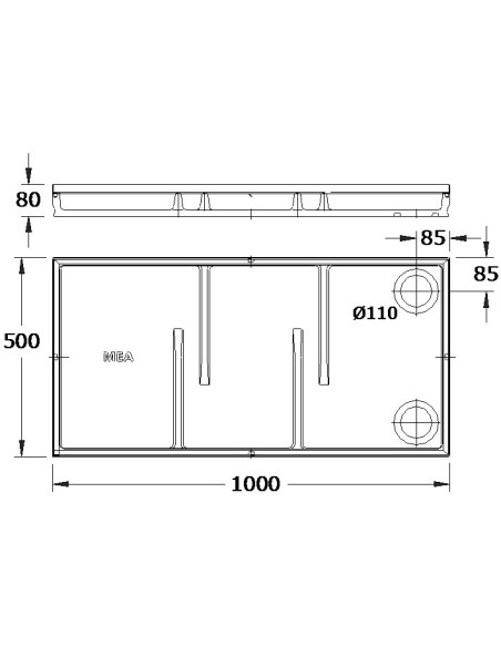 Industrial door mat MEAGARD 100 x 50 x 8