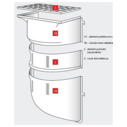 MEAMAX STANDARD basement light well with a grid grating 30/10 2