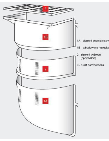 MEAMAX STANDARD basement light well with a grid grating 30/10