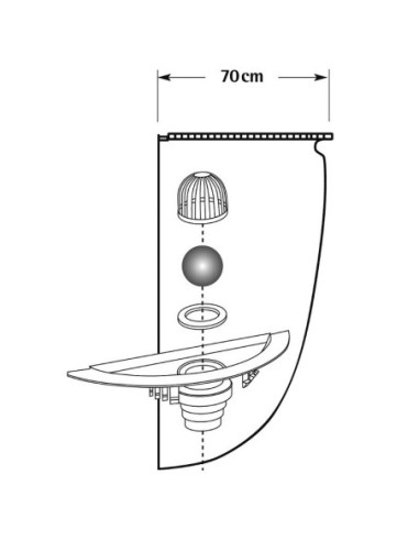 Drain connection for MEA MULTINORM light wells