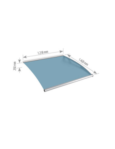 Extendable LightLine XL Door Canopy 121,8 x 142 cm, Extension module