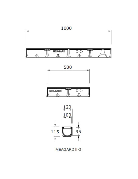 Linear drainage system MEAGARD II S & II G