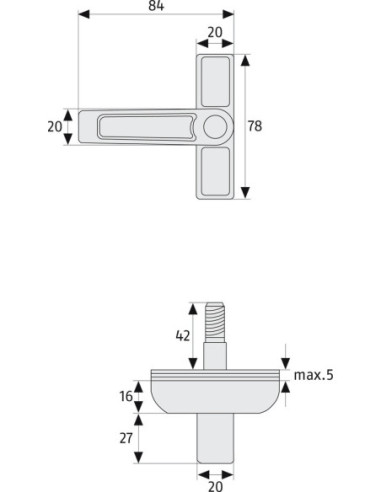 Zamek okienny ABUS 2410