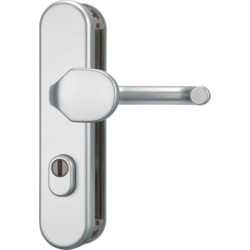 Exterior door fitting ABUS KLZS 714 with a cylinder cover – round with a pull/lever handle