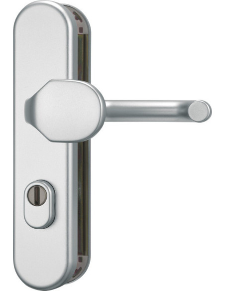 Exterior door fitting ABUS KLZS 714 with a cylinder cover – round with a pull/lever handle
