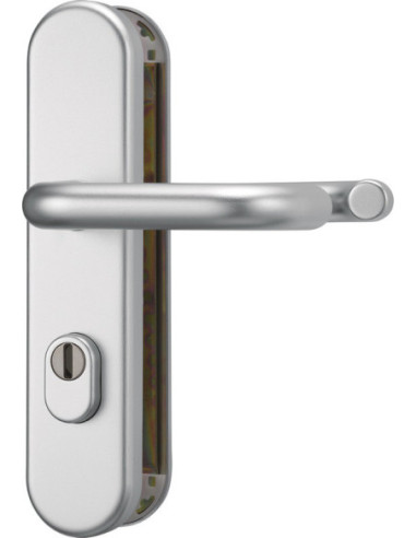 Exterior door fitting ABUS KLZS 714 with a cylinder cover – round with a pull/lever handle