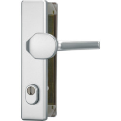 Exterior door fitting ABUS KLZS 714 with a cylinder cover – rectangular with a pull/lever handle