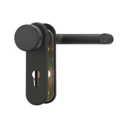 Exterior door fitting ABUS KFG - round, fire resistant with a knob/lever handle