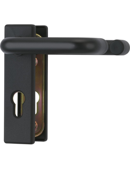 Exterior door fitting ABUS KFG - rectangular, fire resistant with a knob/lever handle