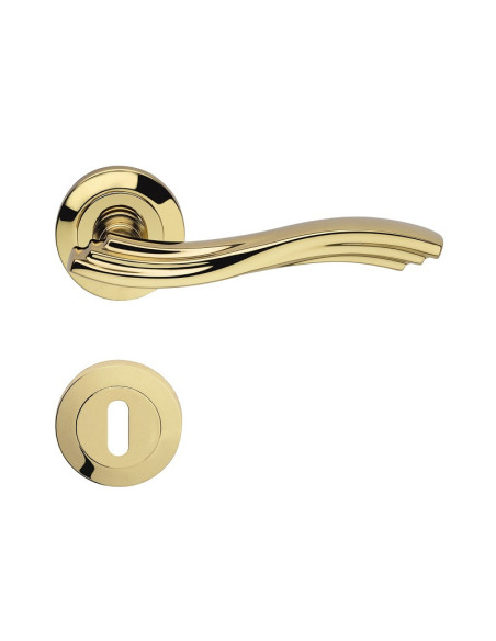 Lever door handle Linea Cali Marina on a round rose 102