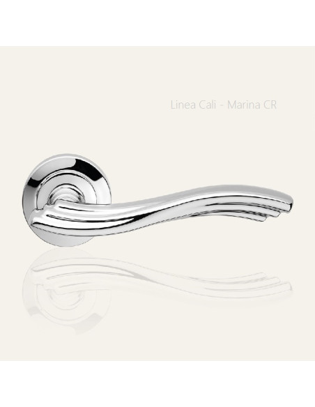Lever door handle Linea Cali Marina on a round rose 102
