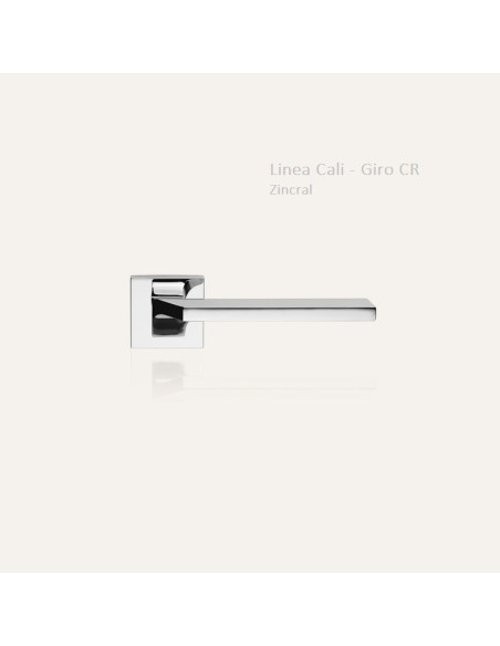 Lever door handle Linea Cali Giro Zincral on a square rose 024