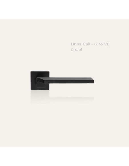 Lever door handle Linea Cali Giro Zincral on a square rose 024