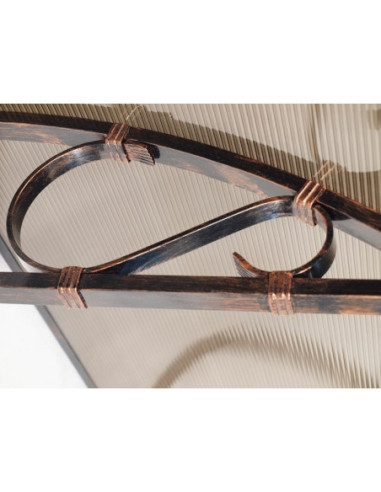 Ścianka boczna 180 x 53 x 30 do daszka płaskiego RETRO z poliwęglanu