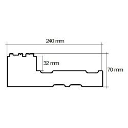 Podparapet termiczny wewnętrzny / ciepły parapet XPS PRIME  - SunnySill Half P 1180mm 2