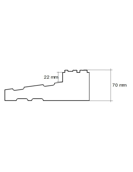 Podparapet termiczny zewnętrzny / ciepły parapet XPS PRIME  - SunnySill Half L 1180mm