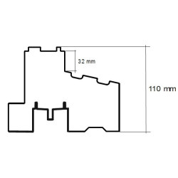 Ciepły profil drzwiowy / balkonowy XPS PRIME  - SunnySill Door 1180mm 2