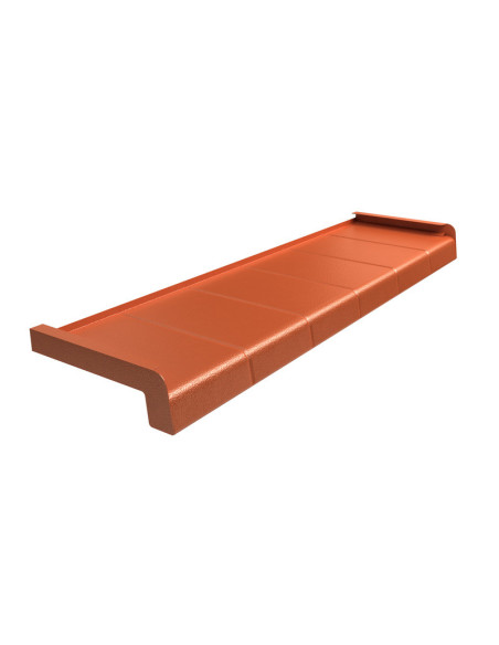 Aluminium tile Softline window sill, Brick Red RAL 8004