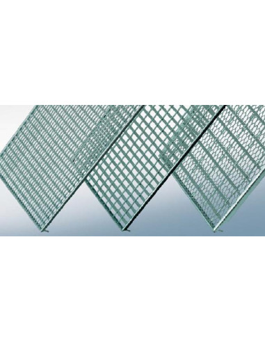 WOLFA light well with a mesh grating