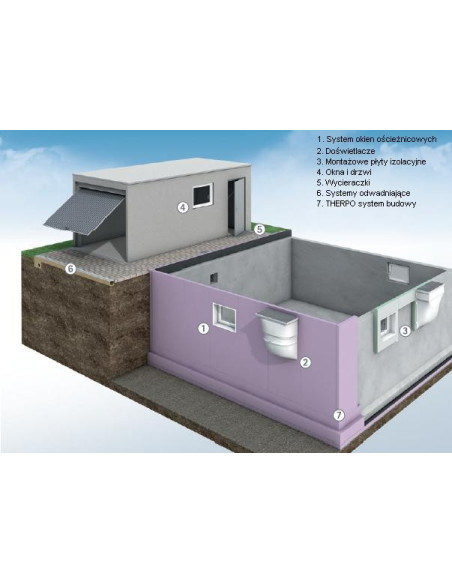 MULTINORM basement light well 3in1 with a grid grating 30/30