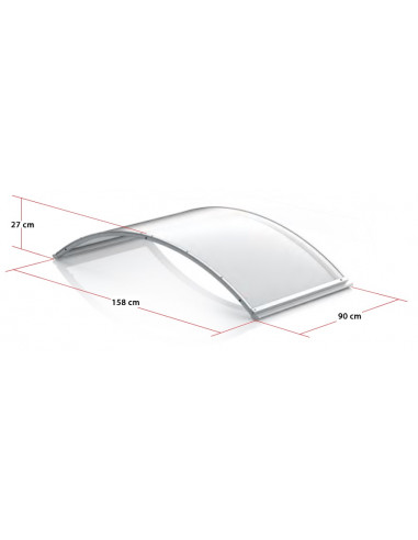 Arch canopy GUTTA RONDO N 160 x 90 x 27 cm, polycarbonate