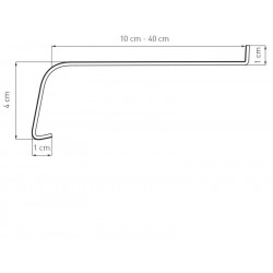 Aluminium tile Softline window sill, Brown RAL 8017 2
