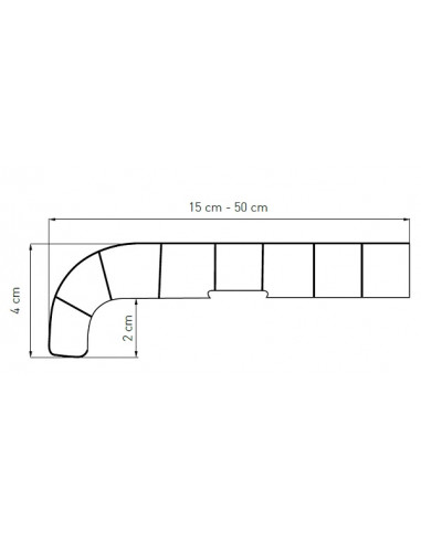 PVC chamber Softline window sill, Marble