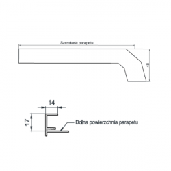 Aluminium caps for aluminium tile standard external window sills 2