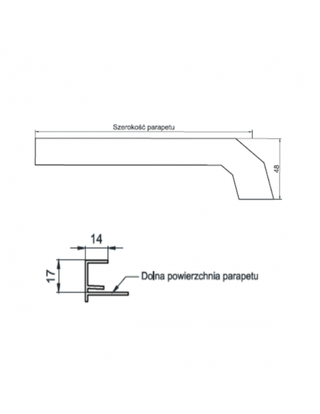 Aluminium caps for aluminium tile standard external window sills