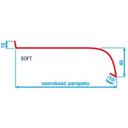 Aluminium window sill Softline- White RAL 9016 2