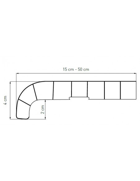 PVC chamber Softline window sill, White