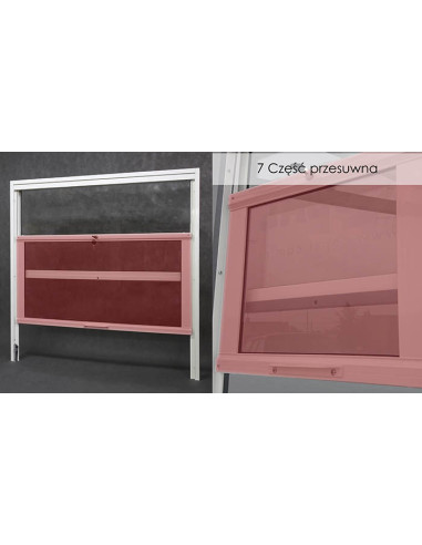 Vertically sliding infeed/cashier window with actuator