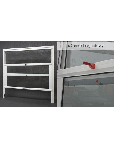 copy of Vertically sliding infeed/cashier window