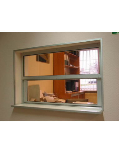 copy of Vertically sliding infeed/cashier window with actuator