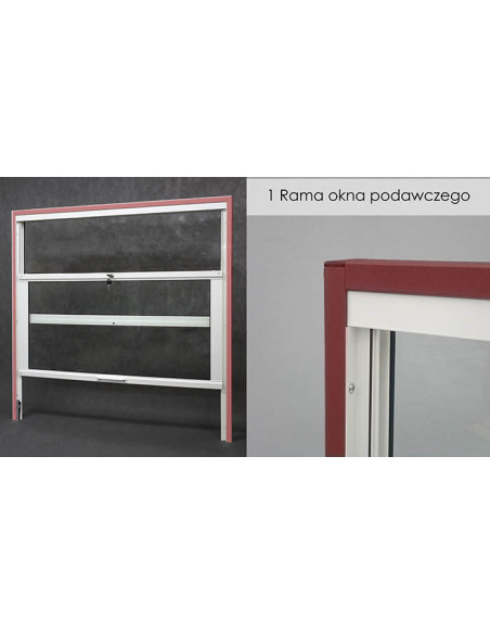 copy of Vertically sliding infeed/cashier window with actuator