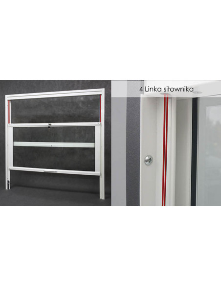 copy of Vertically sliding infeed/cashier window with actuator