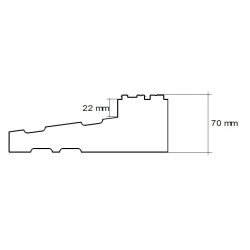 copy of Podparapet termiczny zewnętrzny / ciepły parapet XPS PRIME  - SunnySill Half L 1180mm 2