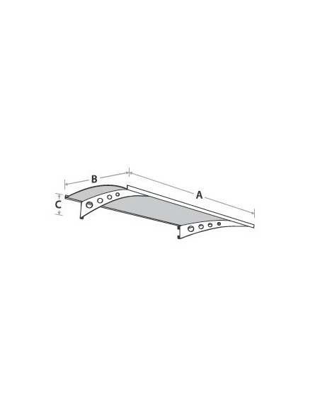 PICOTOP galvanised steel flat canopy 180x90 cm