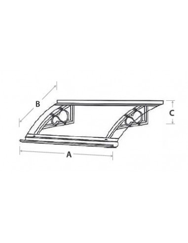 RETRO awning canopy in cellular polycarbonate
