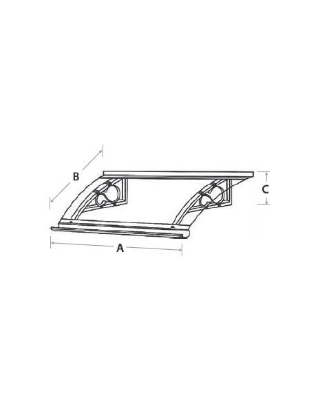 RETRO awning canopy in cellular polycarbonate