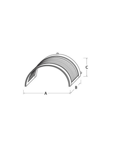 Arch Door Canopy Classica 158 x 90 x 38 cm, Cellular Polycarbonate