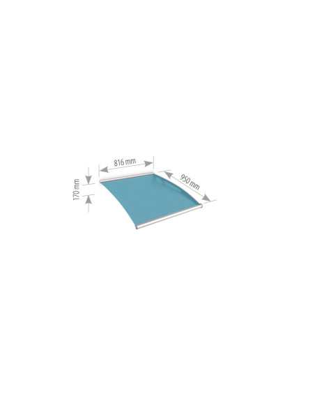 Extendable Lightline L Door Canopy 191,6 x 95 cm, Base module