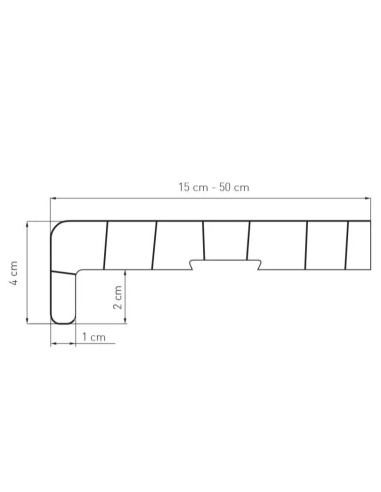 PVC chamber window sill, White