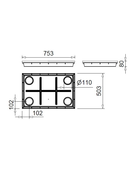 Industrial door mat MEARIN 75 x 50 x 8