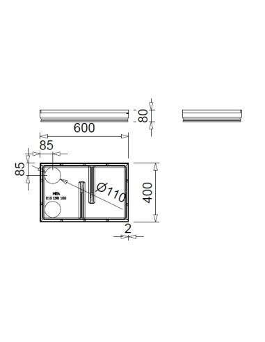 Industrial door mat MEAGARD 60 x 40 x 8
