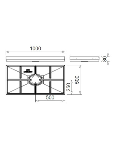 Industrial door mat MEAGARD 100 x 50 x 8