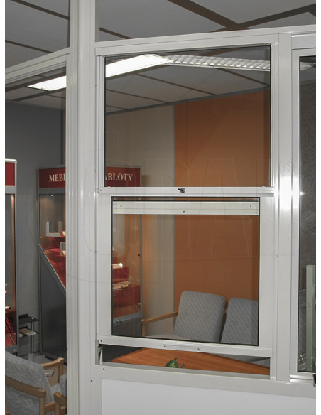 copy of Vertically sliding infeed/cashier window