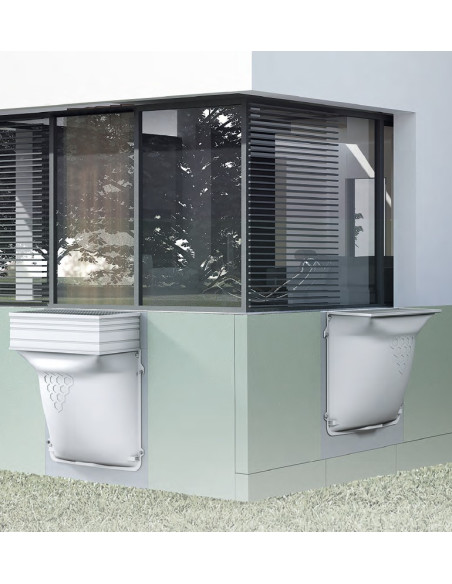 copy of MULTINORM basement light well 3in1 with a grid grating 30/30