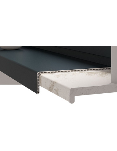 PVC renovation chamber window sill, White
