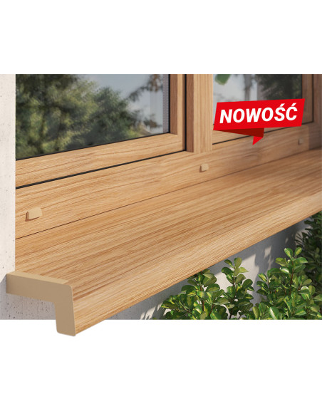 Veneered steel window sill Standard, Natural Oak